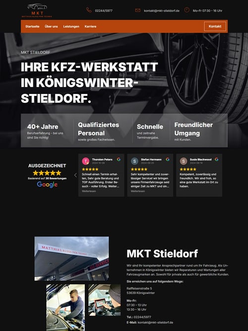 Website von MKT Stieldorf