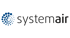 Systemair Logo mit einer kreisförmigen Anordnung blauer Punkte links neben dem schwarzen Schriftzug.