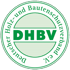 Grünes rundes Logo des Deutschen Holz- und Bautenschutzverbandes e.V. mit den Buchstaben DHBV in der Mitte.