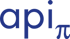 Blaues api mit einem tiefgestellten griechischen Pi-Symbol.