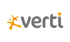 Verti Logo mit orangefarbenem Sternsymbol und grauem Text "verti".