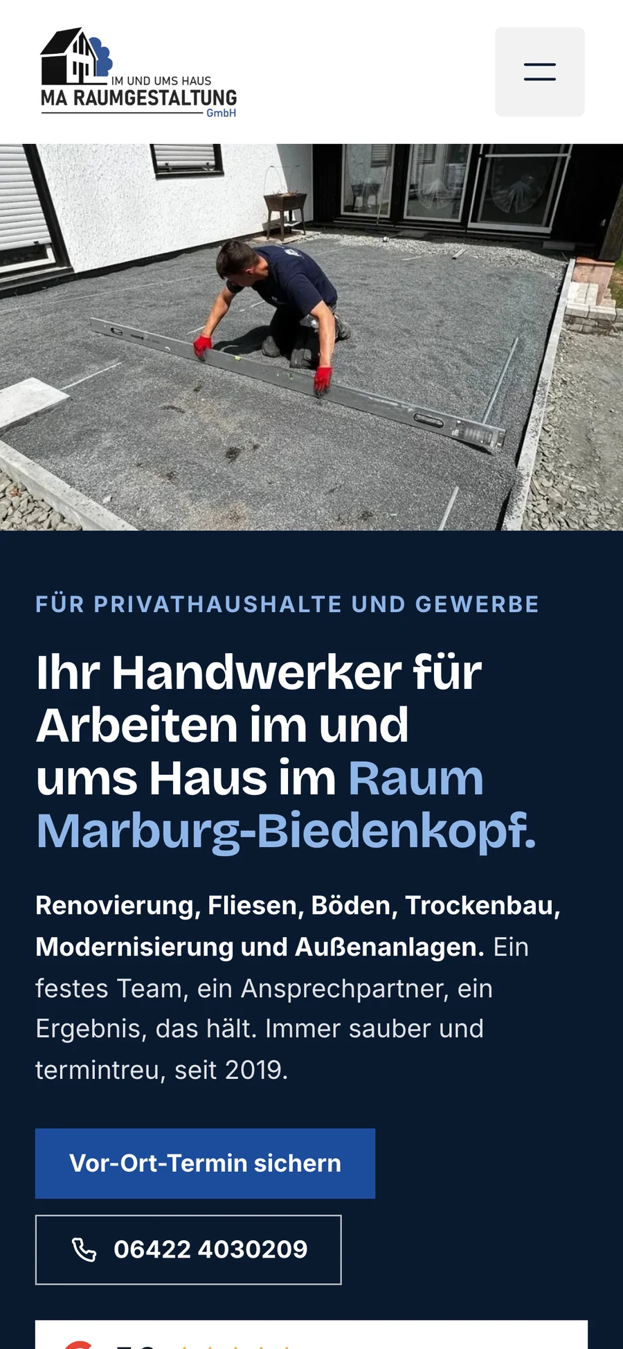 MA Raumgestaltung auf dem Smartphone