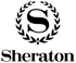 Sheraton Logo: Schwarzes "S" in Lorbeerkranz über dem Wort "Sheraton".