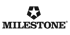 Schwarzes "MILESTONE"-Logo mit einem weißen Stern in einem schwarzen Fünfeck darüber.