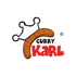 Logo Curry Karl: eine Currywurst mit einer Krone und roter Schrift "CURRY KARL".