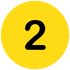 Yellow circle with a large black number 2 in the center.