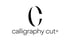 Calligraphy Cut Logo: Stilisiertes schwarzes "C" über dem Text "calligraphy cut®".
