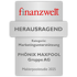 finanzwelt Siegel Herausragend für PHÖNIX MAXPOOL Gruppe AG in Marketingunterstützung, Maklerpoolstudie 2025.