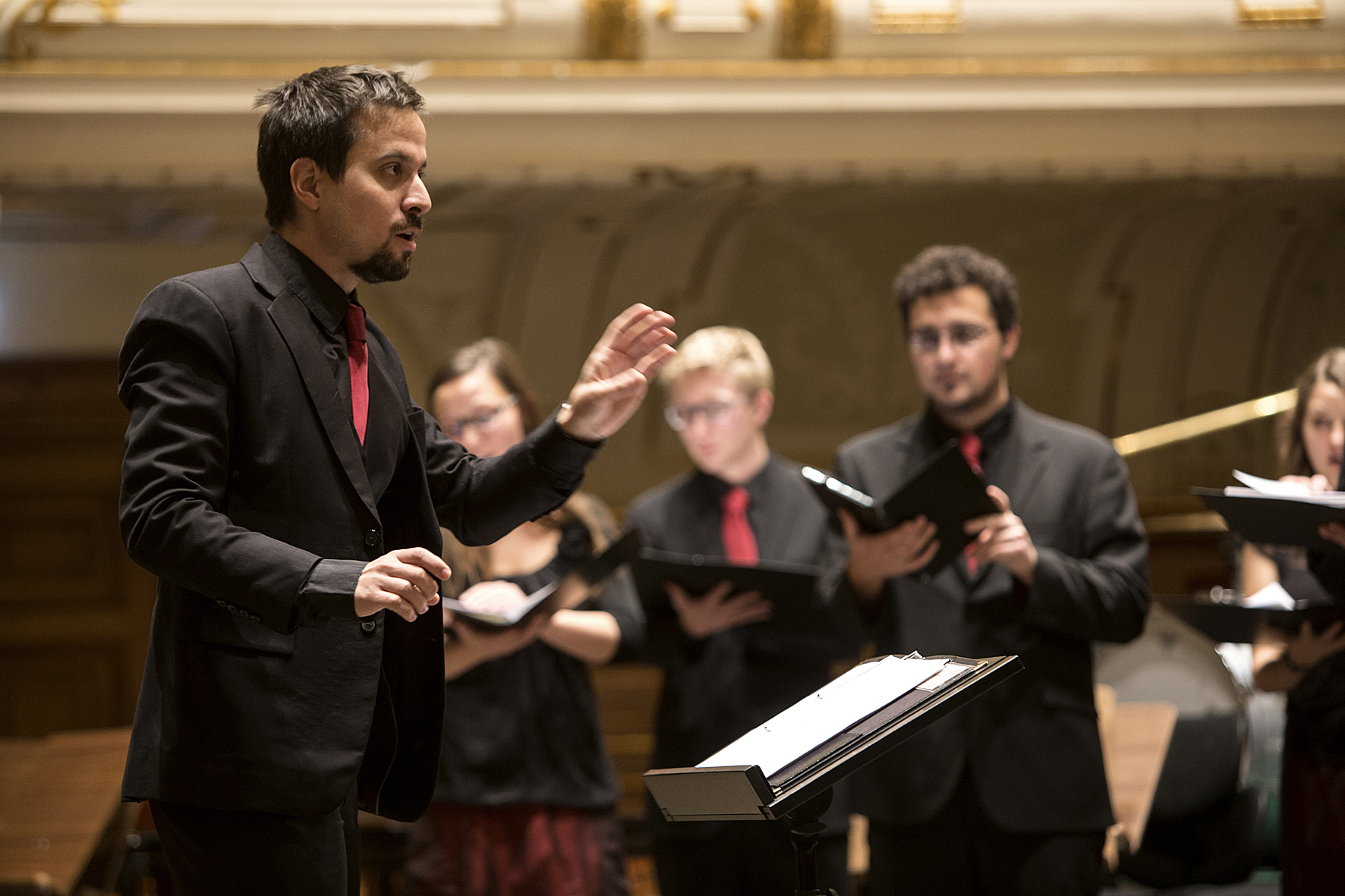 Studio choir Cantanima at the closing gala in the Stefaniensaal, Voices of Spirit 2016, Graz