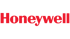 Roter Honeywell-Schriftzug auf dunkelgrünem Hintergrund.