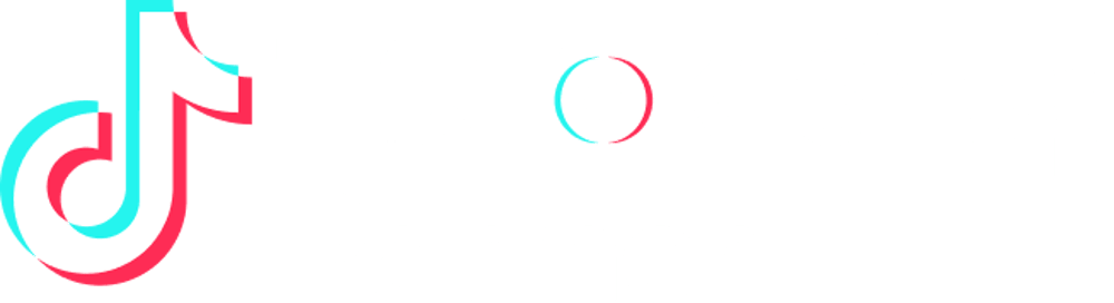 TikTok Shop Partner Logo mit dem farbigen TikTok-Notensymbol auf schwarzem Hintergrund.