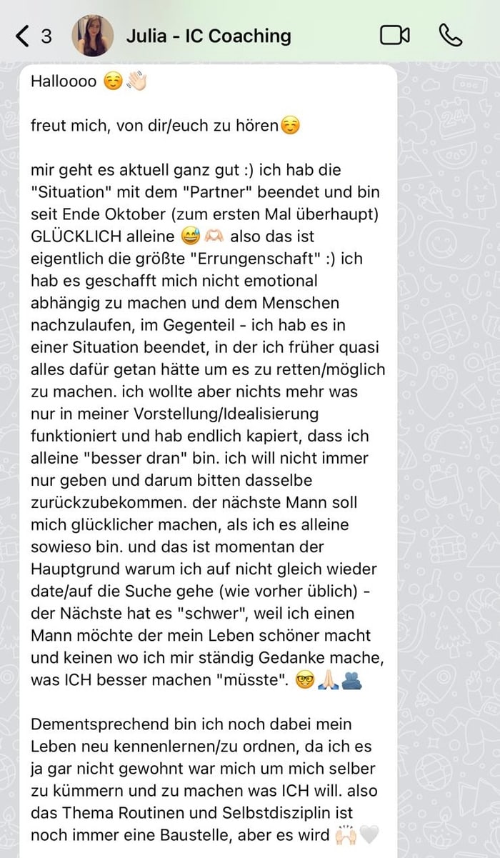 Nachricht von Julia