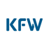 Blaues KfW-Logo auf weißem Hintergrund.