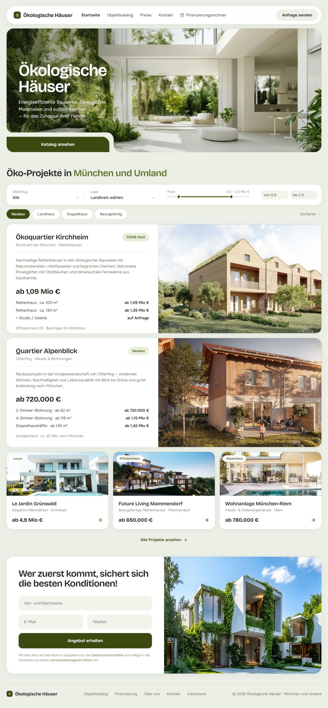 Immobilienfirma Webseite