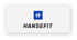 Hansefit Logo: Blauer Buchstabe H mit Pluszeichen, darunter der Schriftzug HANSEFIT in schwarz.
