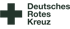 Logo des Deutschen Roten Kreuzes mit einem grauen Kreuz und dem Text "Deutsches Rotes Kreuz".