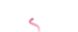 Rosa gebogene Linie auf grünem Hintergrund.
