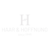 Logo: Großes weißes "H" mit horizontaler Linie, darunter "HAAR & HOFFNUNG" und "since 1995" auf grünem Grund.