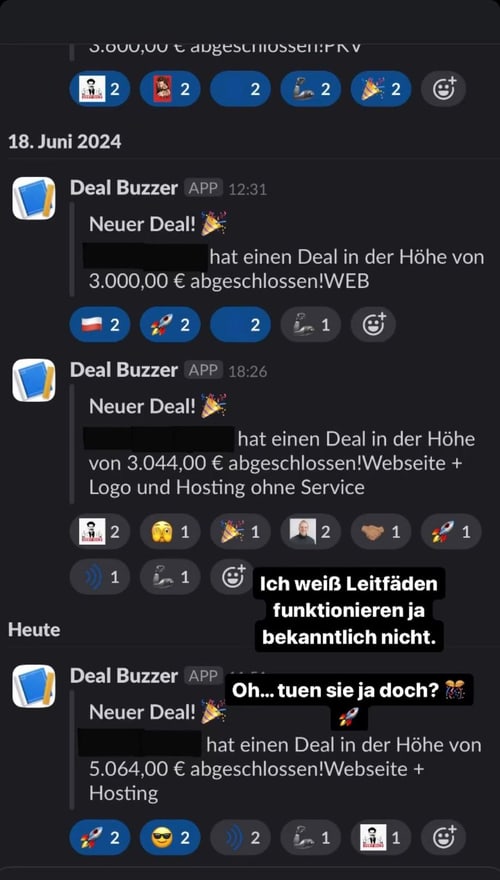 Kundenergebnis: abgeschlossene Deals
