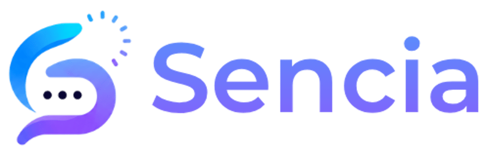 Sencia-Logo mit einem stilisierten S und dem Schriftzug "Sencia".