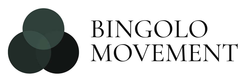 Logo mit drei überlappenden Kreisen und dem Text „BINGOLO MOVEMENT“.