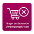 Einkaufswagen mit rotem "X" und Text "länger andauernde Versorgungskrisen" auf dunklem Hintergrund - Katastrophenschutz-Software Notfall- und Krisenmanager (NKM®).