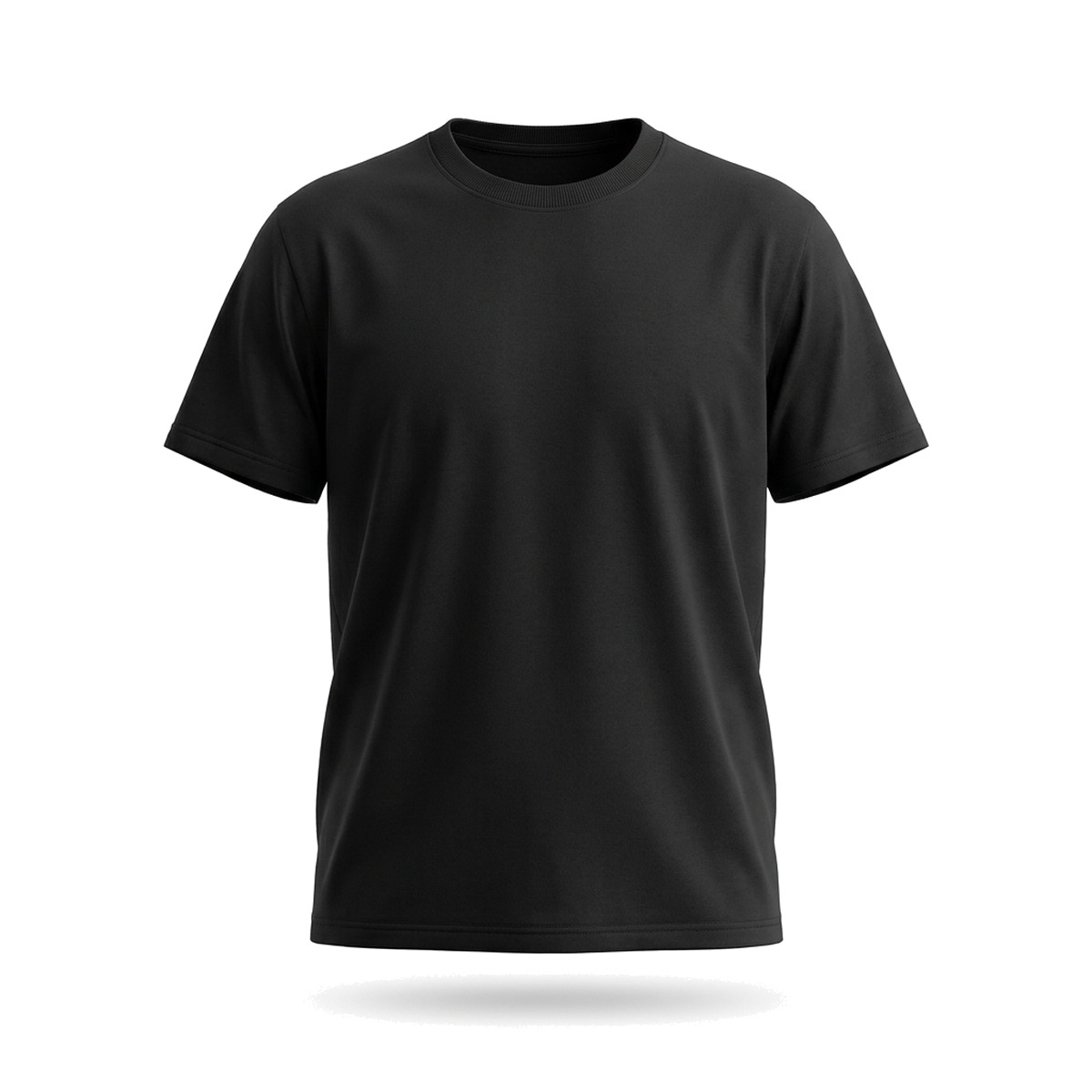 Schwarzes T-Shirt von vorne