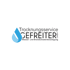 Logo "Trocknungsservice GEFREITER", mit einem blauen Wassertropfen und dem Text "Wasser- und Bautrocknungsspezialist".