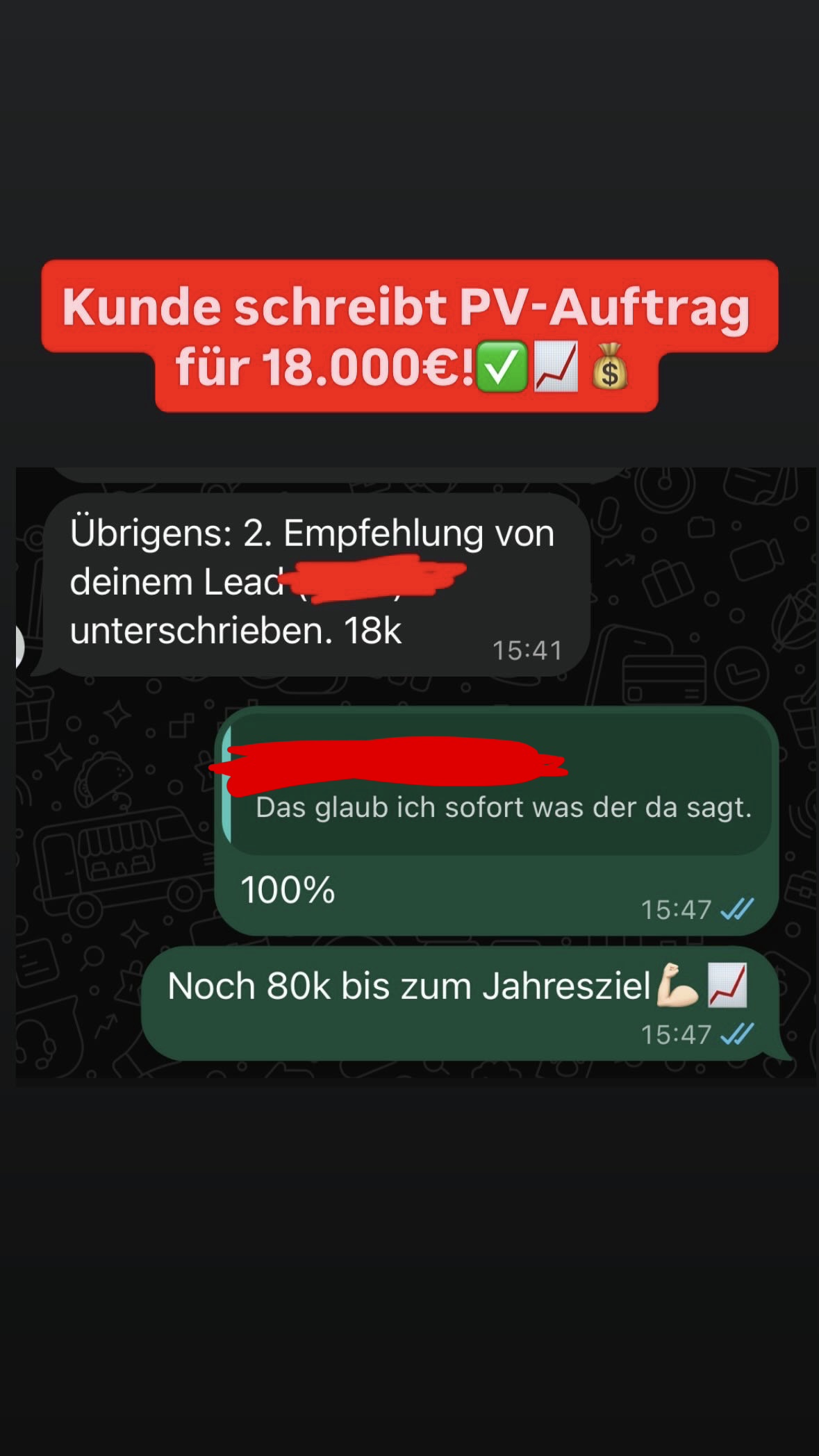 Kundenergebnis Screenshot