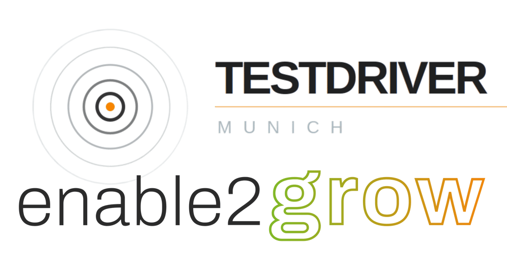 logo testdriver münchen und enable2grow