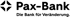Logo der Pax-Bank mit Slogan "Die Bank für Veränderung."