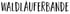 Schwarzer Text auf Weiß, der "WALDLÄUFERBANDE" in einer handschriftlichen Schriftart liest.