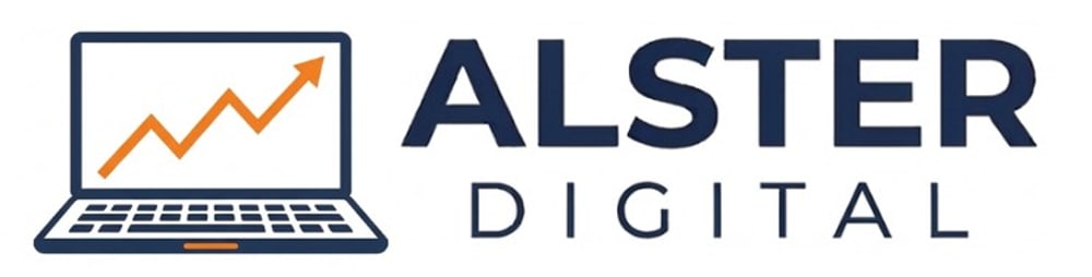 Alster Digital Logo mit Slogan: "Ihre Vision, unser Design".