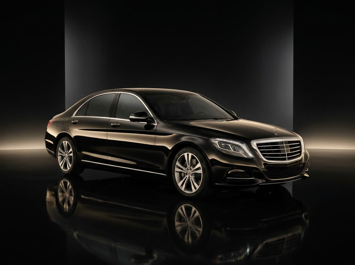 Schwarze Mercedes-Benz S-Klasse