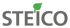 STEICO Logo mit grünem Blatt über dem "I".