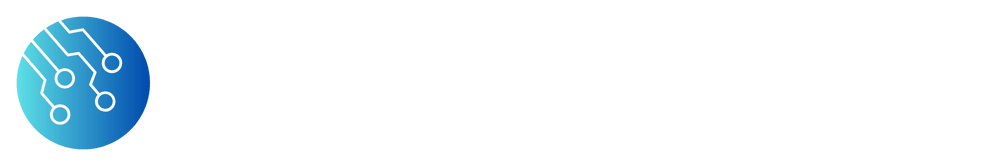 Blaues Kreissymbol mit Schaltkreismuster und weißem Text "SNC SYSTEMHAUS" auf grünem Hintergrund.