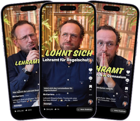 Standbilder der Kampagne für das Thüringer Ministerium für Bildung auf Smartphones