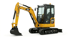 CAT 302CR Minibagger mieten. Kompakter 2t Kurzheckbagger für Hausanschlüsse in Brandenburg.