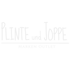 Plinte und Joppe Marken Outlet Logo auf dunkelgrünem Hintergrund.