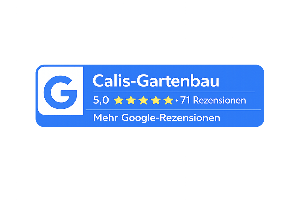 Google Rezensionen für Calis-Gartenbau: 5,0 Sterne, 71 Rezensionen.