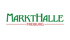 Logo "Markthalle" in Grün, darunter "FREIBURG" in Rot zwischen roten Linien.