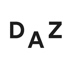Schwarzer Text "D A Z" auf weißem Hintergrund, das "A" ist tiefer und kleiner als "D" und "Z".