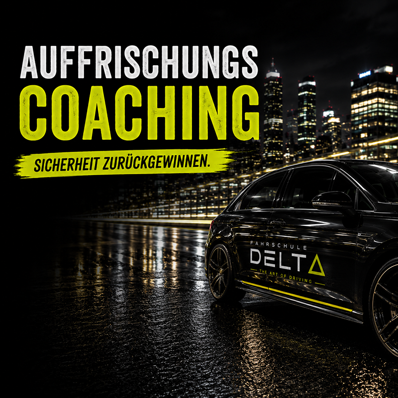 Bei der Fahrschule DELTA in Mannheim gibt es begleitete Auffrischungsfahrten oder auch Coachingfahrten für Führerscheininhaber.