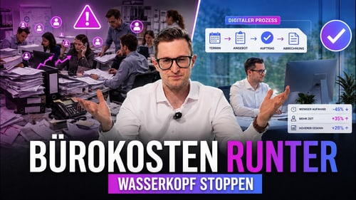 Wasserkopf im Büro als Handwerksbetrieb reduzieren