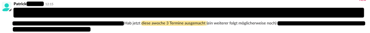 Patrick – 3 Termine