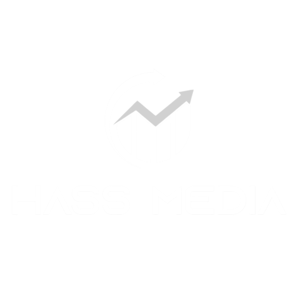 HASS MEDIA Logo in Weiß