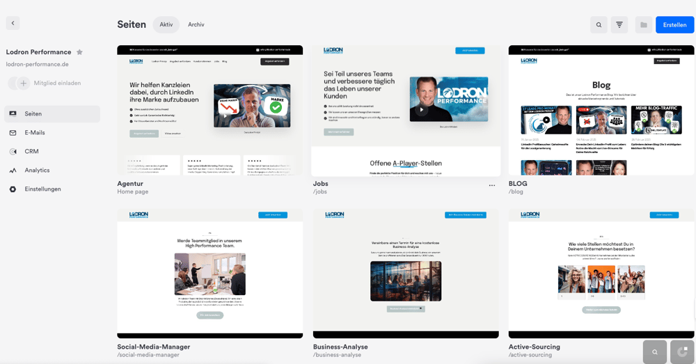 OnePage für deine Website.