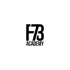 Schwarz-weißes Logo mit den stilisierten Buchstaben "F7B" über dem Wort "ACADEMY".