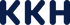Der Schriftzug "KKH" in dunkelblauer Schrift auf grünem Hintergrund.