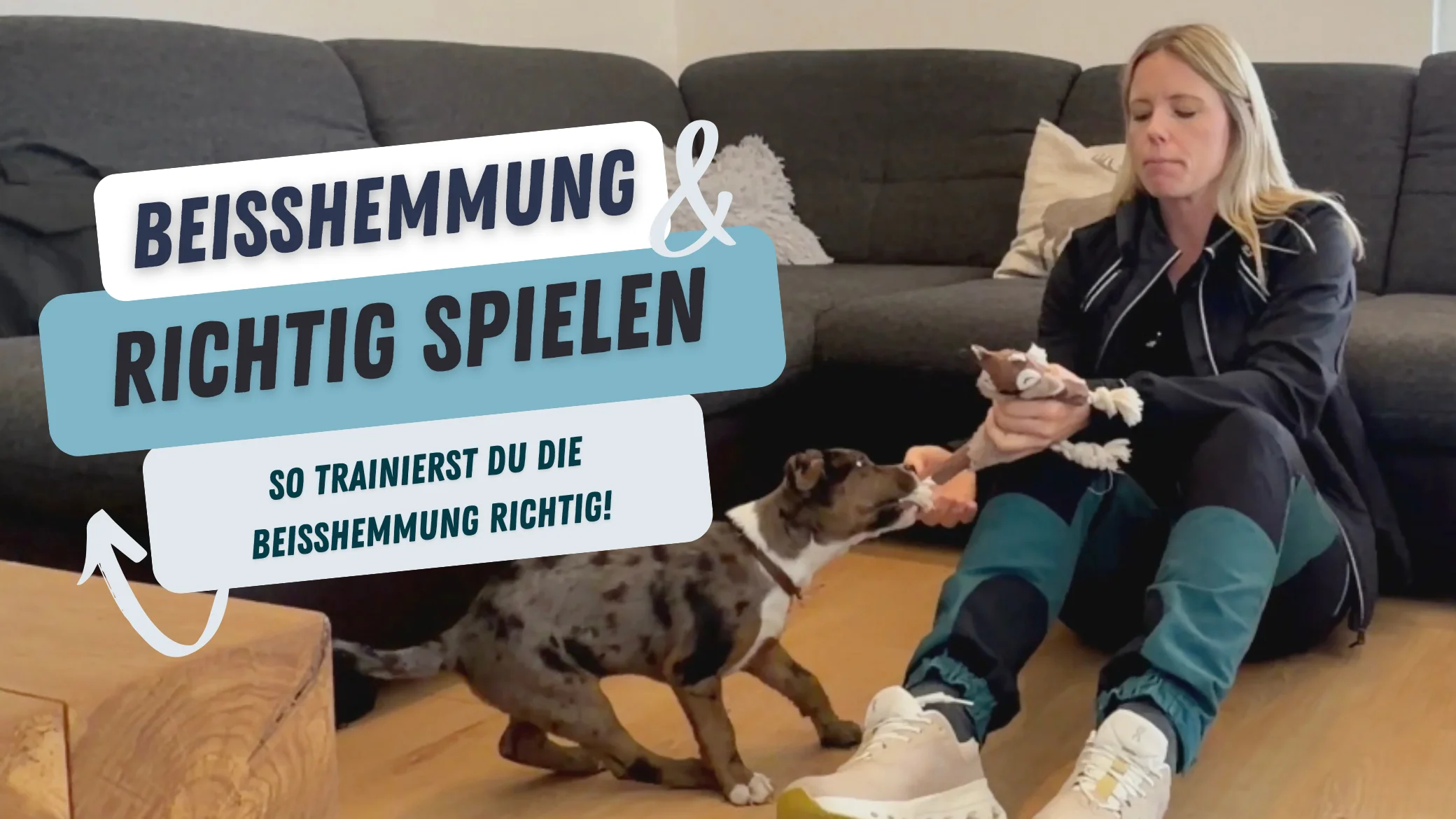 Sabrina trainiert mit Bruce Beißhemmung beim Spielen